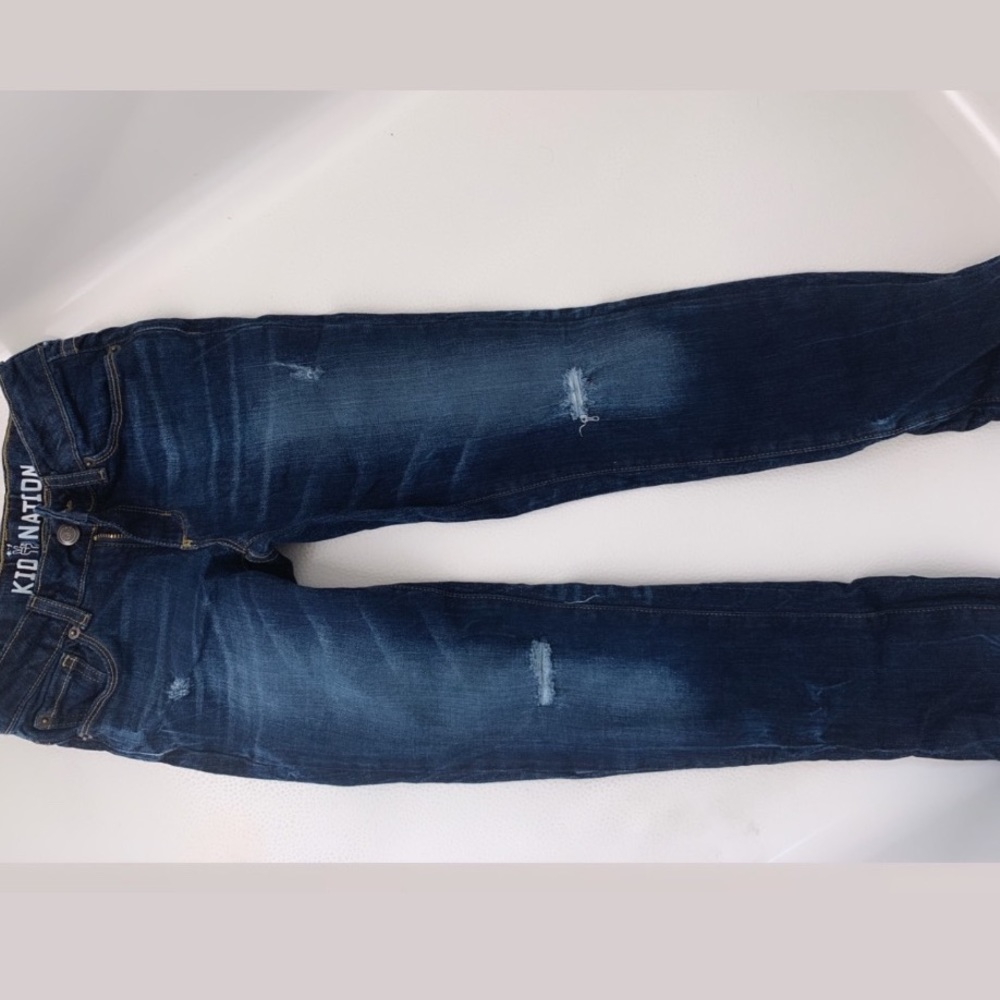 Slight distressed girls jeans